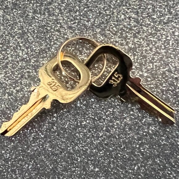 Louis Vuitton PadLock shinny Gold Lock &2 Key Brass Authentic Number 315 - Picture 2 of 8